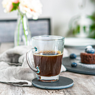 LAV - Vega Glass Coffee Mugs - 300ml - Pack of 6 - 6