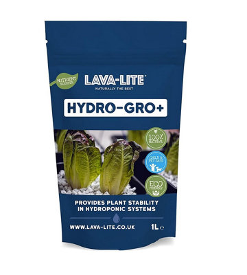 Lava-Lite Hydro-Gro+ Hydroponic Growing Media Stones Natural Child & Pet Safe 1L