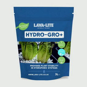 Lava-Lite Hydro-Gro+ Hydroponic Growing Media Stones Natural Child & Pet Safe 3L