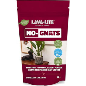 Lava-Lite No-Gnats Natural House Plant Fungus Gnat Control Child & Pet Safe 1L