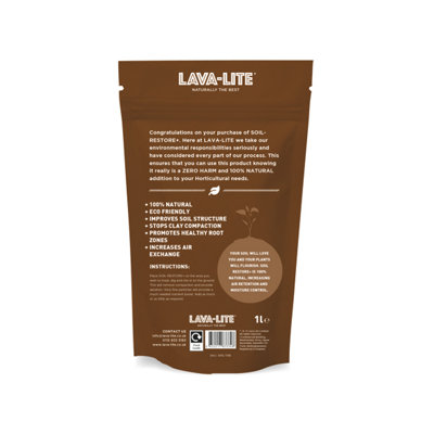 LAVA-LITE Soil Restore, improves soil structure naturally, 1 Litre