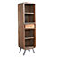 Lava Solid Wood 1 Drawer With 4 Shelves Narrow Bookcase