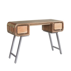 Lava Solid Wood And Metal Desk Console Hall Computer Laptop Office Table