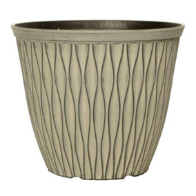 Laval Planter in Ebony Grey 26cm Container For Growing Plants