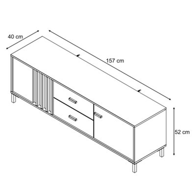 LAVAL TV shelf 157, Artisan Oak