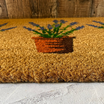 Lavandula Lavender Pots Indoor & Outdoor Coir Doormat - 4