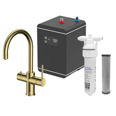 LavaTap 3 in 1 Boiling Water Tap Swan Neck Kitchen Mixer Tap Kit with ...