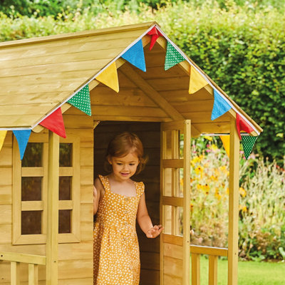 Lavender Cottage Playhouse with Bell, Postbox & Picket Fence - FSC certified