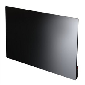 Lavender Glass Infrared Heater Horizontal - Black - Smart WiFi control - 800W