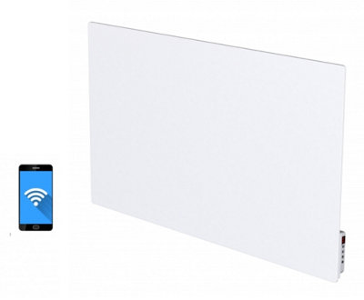 Lavender Glass Infrared Heater Horizontal - White - Smart WiFi control - 400W