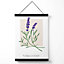 Lavender Plant and Quote Flower Market Simplicity Medium Poster with Black Hanger