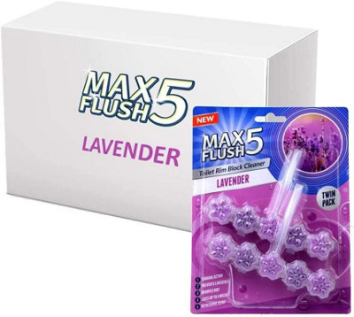 Lavender Scent 12-Pack Toilet Rim Block Cleaners Anti-Limescale Foaming ...