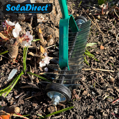 Lawn Aerator Scarifier with Handle, Effective Manual Lawn Grass Soil ...