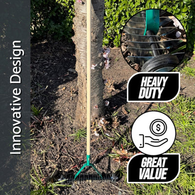 Lawn Aerator Scarifier with Handle, Effective Manual Lawn Grass Soil ...