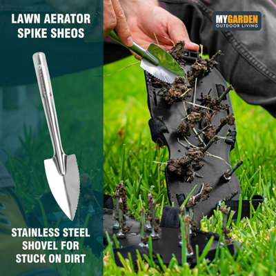 Lawn Aerator Shoes Garden Equipment Universal Fit Stainless Steel Spikes - 6