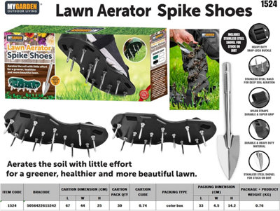 Lawn Aerator Shoes Garden Equipment Universal Fit Stainless Steel Spikes - 7