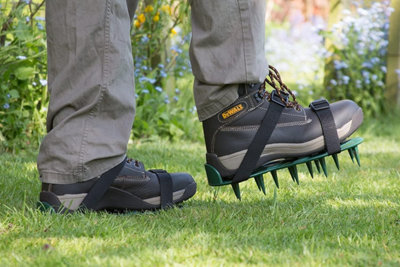 Lawn Aerator Shoes - Garden spike shoes for grass and lawn aeration - British Made