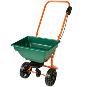 Lawn & garden spreader cart - For seeds, fertiliser, sand, salt  - green