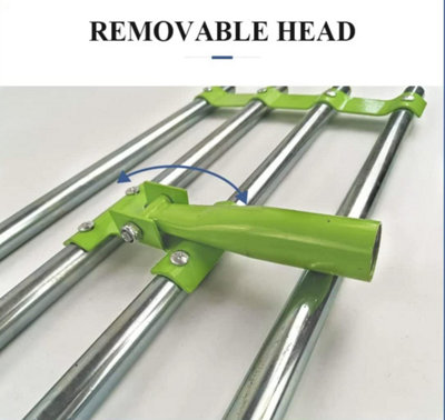 Lawn Leveler Rake Manual Aluminium/Steel Top Soil Grass Compost Bark ...