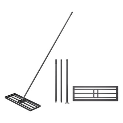 Lawn Levelling Rake Metal Garden Lawn Leverler with 198cm Stainless ...