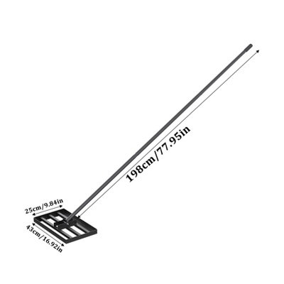 Lawn Levelling Rake Metal Garden Lawn Leverler with 198cm Stainless ...