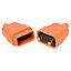 Lawn Mower Cable Repair Kit 2 Pin Rubber Flex Connector 10A AMP, Orange