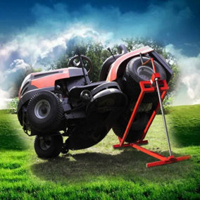 Lawn Ride on Mower Lifter Telescopic Jack for Garden Tractor Manual Lift Ramp Max 400kg