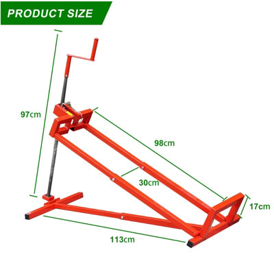 Lawn Ride on Mower Lifter Telescopic Jack for Garden Tractor Manual Lift Ramp Max 400kg