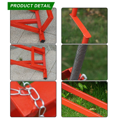 Lawn Ride on Mower Lifter Telescopic Jack for Garden Tractor Manual Lift Ramp Max 400kg