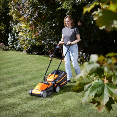 LawnMaster 1200W 32cm Electric Lawn Mower with Rear Roller
