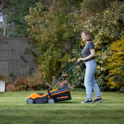 LawnMaster 1200W 32cm Electric Lawn Mower with Rear Roller