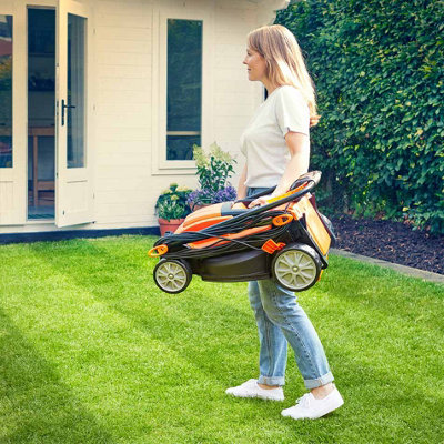 LawnMaster 1400W 34cm Electric Lawn Mower with Rear Roller 2 Year Guarantee