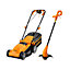LawnMaster 1400W 34cm Electric Lawnmower with rear roller and 350W 2-in-1 Grass Trimmer and Edger - 2 Year Guarantee