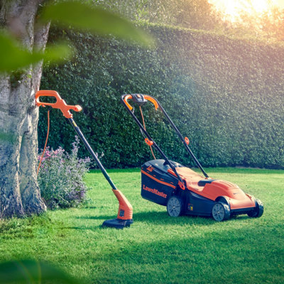 LawnMaster 1400W 34cm Electric Lawnmower with rear roller and 350W 2 in 1 Grass Trimmer and Edger 2 Year Guarantee