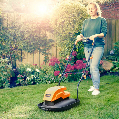 LawnMaster 1500W 33cm Hover Mulching Mower - 2 Year Guarantee
