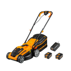 LawnMaster 24V 34cm Cordless Lawnmower with Rear Roller and Spare Battery - 2 Year Guarantee