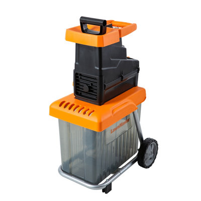 LawnMaster 2800W Quiet Garden Shredder Max diam. 42mm 60 litre collection box with free safety glasses - 2 Year Domestic Guarantee