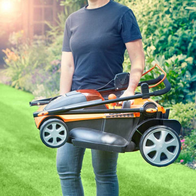 LawnMaster 48V 41cm Cordless Lawnmower with 2x Spare Batteries and - Main Image