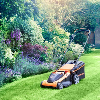 LawnMaster 48V 41cm Cordless Lawnmower with 2x Spare Batteries and Rear Roller - 2 Year Guarantee