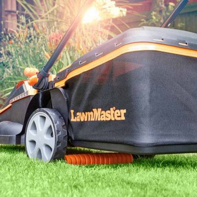 LawnMaster 48V 41cm Cordless Lawnmower with 2x Spare Batteries and