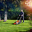 LawnMaster 48V 46cm Cordless Lawnmower with 2x Spare Batteries and Rear Roller - 2 Year Guarantee