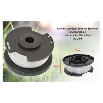 LawnMaster Compatible Grass Strimmer Trimmer Spool and Line 1.6mm x 8m