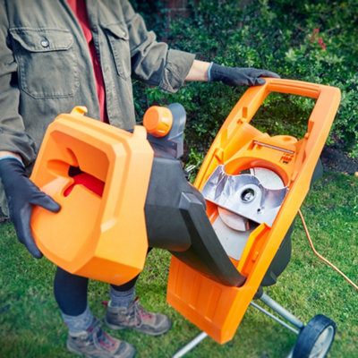LawnMaster Impact Garden Shredder - 2400W, 50L Collection Bag, Accessories, Orange, Corded, 2 Year Guarantee