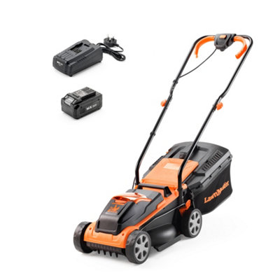LawnMaster MX 24V 32cm Cordless Lawn Mower with Battery and