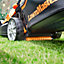 LawnMaster MX 24V 34cm Cordless Lawnmower with Rear Roller and Spare Battery - 2 Year Guarantee