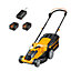 LawnMaster MX 24V 37cm Cordless Lawn Mower with Spare Battery and Rear Roller - 2 Year Guarantee