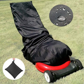 Lawnmower Cover, 420D Polyester Oxford with PU Coating Lawn Mower Cover with Storage Bag - 188x99x64cm