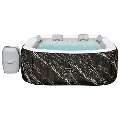 Lay-Z-Spa Florence 140 AirJet 6 Person Inflatable Spa, 180cm, 908L, 40 C Heating, Freeze Shield, EnergySense, TriTech, Blue Marble