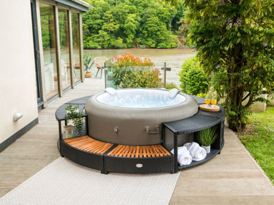 LAY-Z-SPA RATTAN HOT TUB SURROUND, WEATHERPROOF RATTAN WITH BUILT IN ...