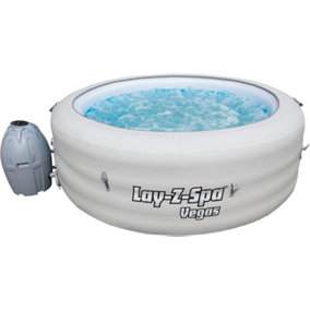 Lay-Z-Spa Vegas Hot Tub Airjet Inflatable Family Spa, 4-6 Person Garden Patio Water BW54112